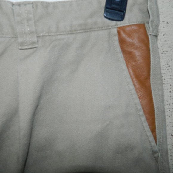Orvis Zambezi Twill Field Hunting Pants Leather Trim Size 38 (N-35) - Picture 2 of 5